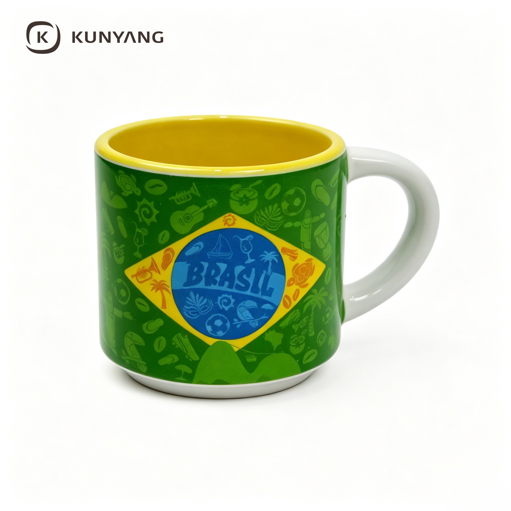 Abstract Mountain Bird Ceramic Mug