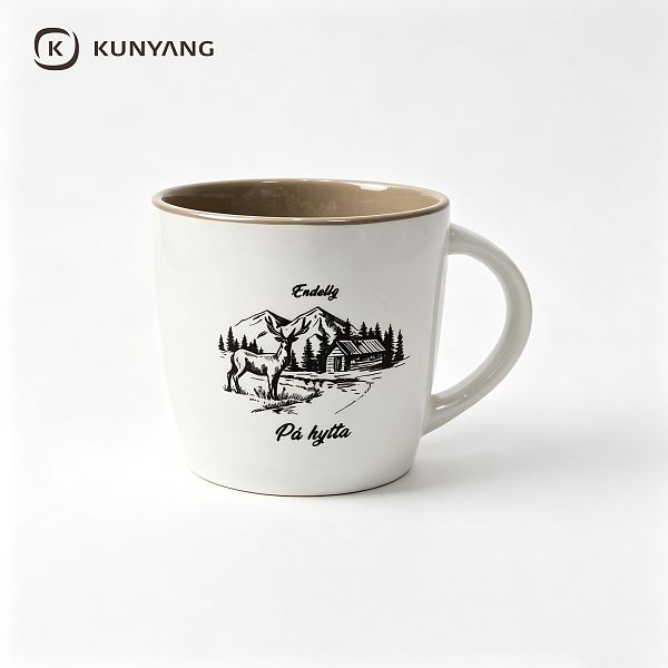 Nordic Cabin Deer Two Tone Mug
