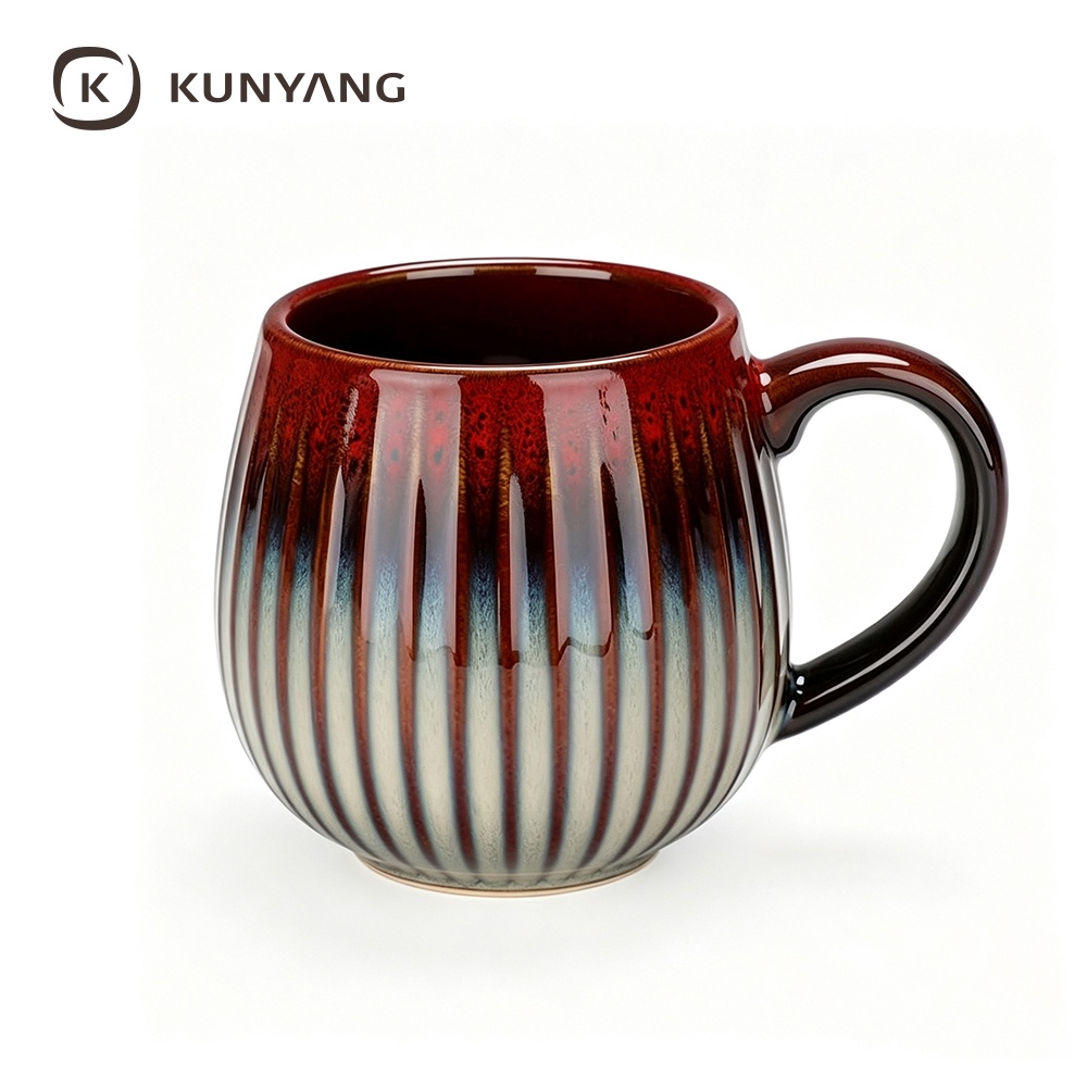 Gradient Striped Ceramic Mug