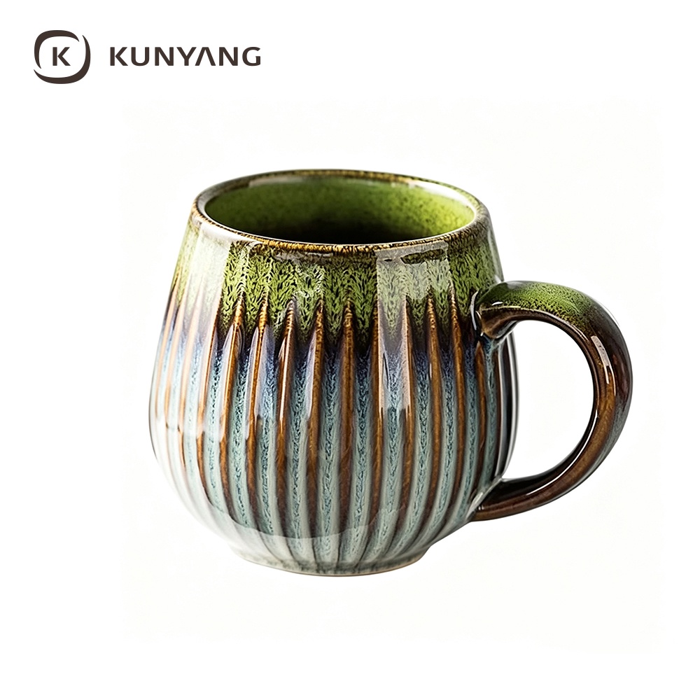 Gradient Striped Ceramic Mug