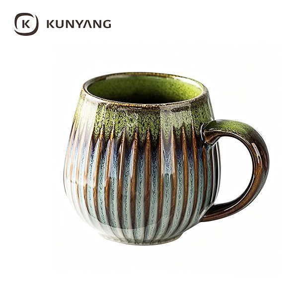 Gradient Striped Ceramic Mug