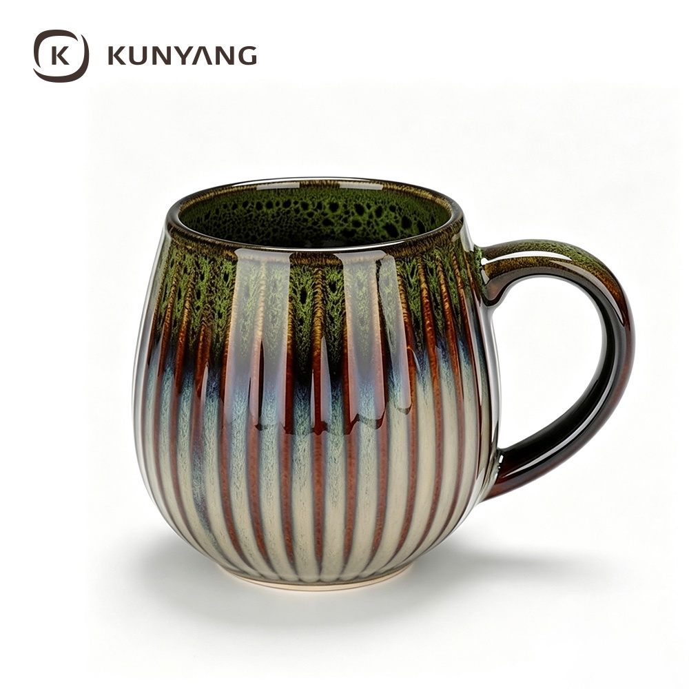 Gradient Striped Ceramic Mug