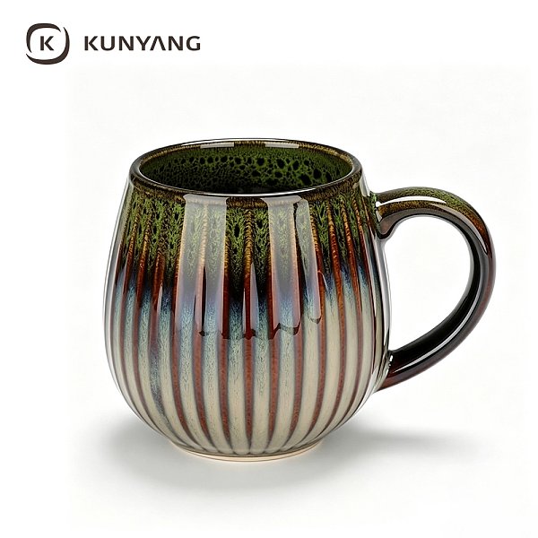 Gradient Striped Ceramic Mug