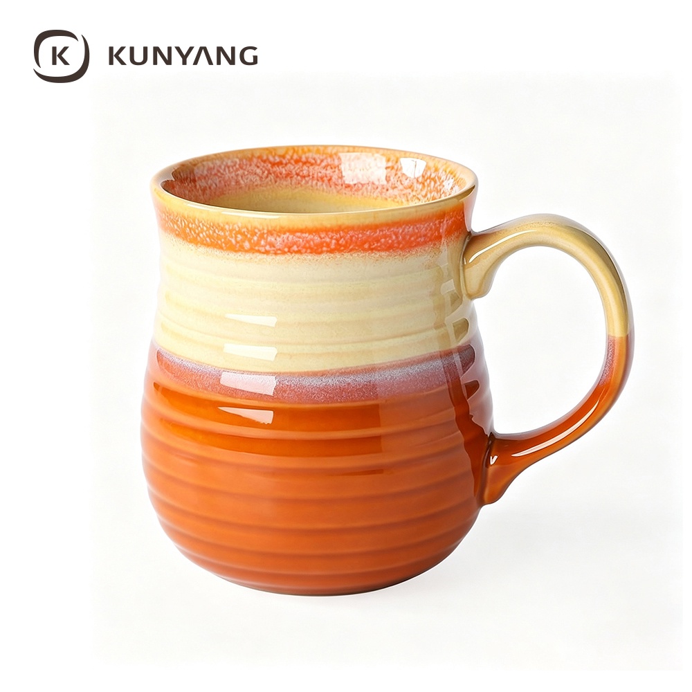 Two-Tone Textured Ceramic Mug