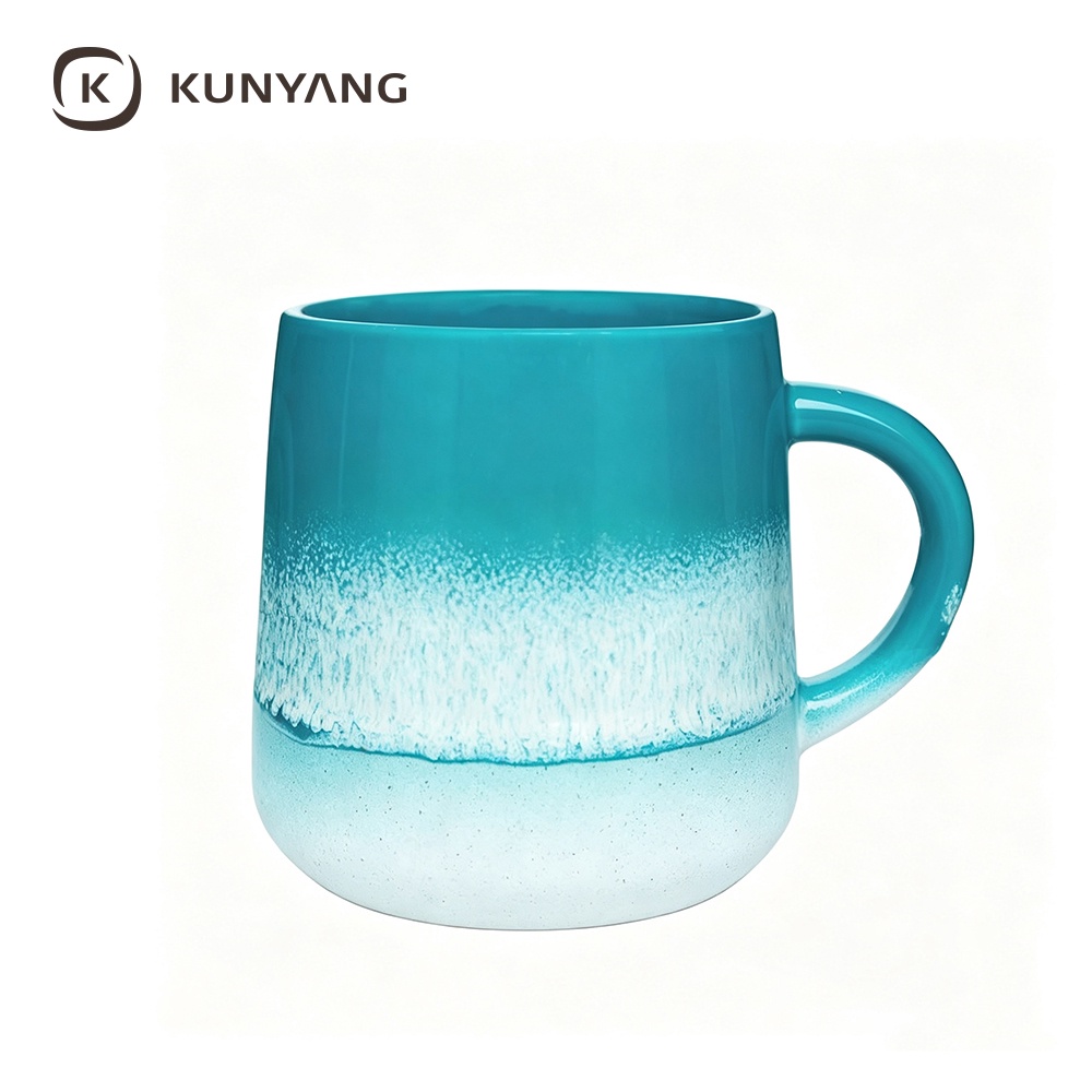 Light Blue Gradient Glaze Ceramic Mug