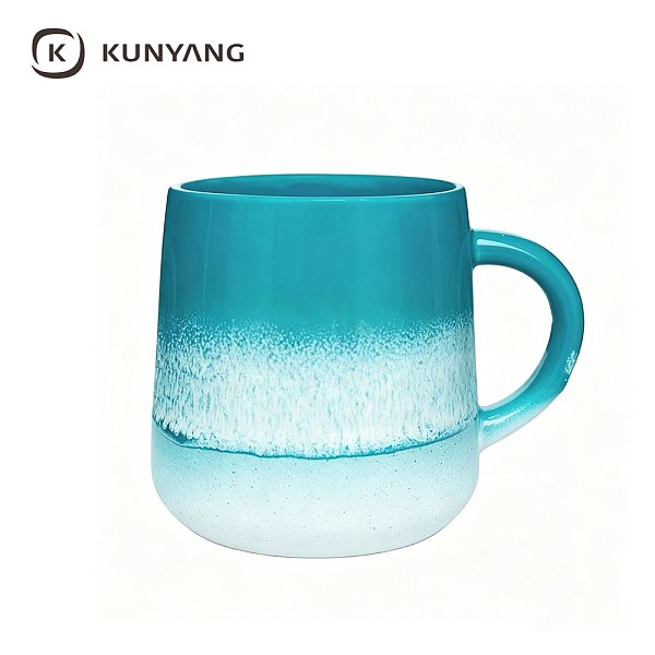 Light Blue Gradient Glaze Ceramic Mug