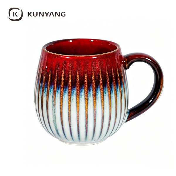 Rustic Vertical Rib Ceramic Mug