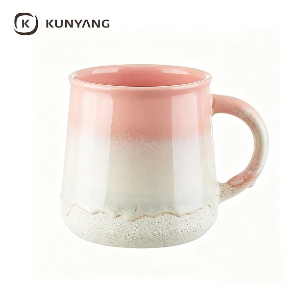 Pink Gradient Glaze Ceramic Mug
