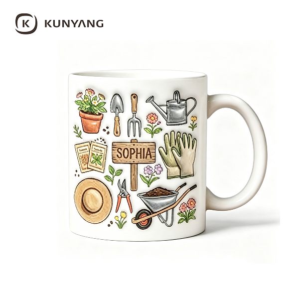 Gardening Tools Print Ceramic Mug