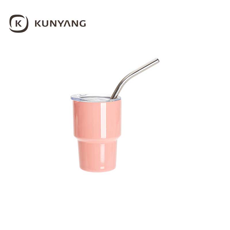 Mini Sublimation Stainless Steel Tumbler Shot Glass with Straw