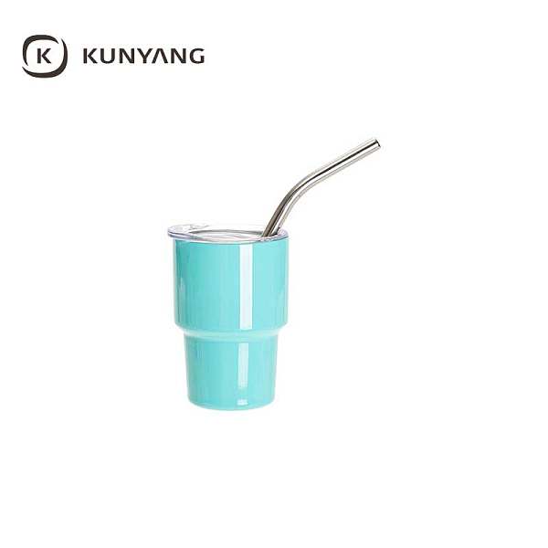 Mini Sublimation Stainless Steel Tumbler Shot Glass with Straw