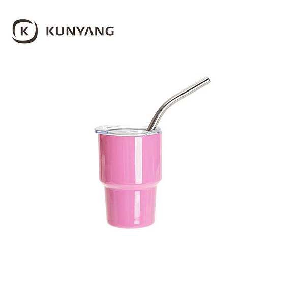 Mini Sublimation Stainless Steel Tumbler Shot Glass with Straw