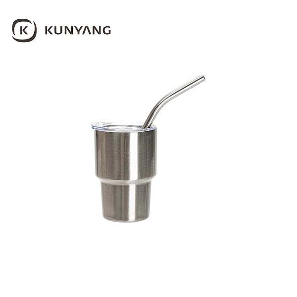Mini Sublimation Stainless Steel Tumbler Shot Glass with Straw
