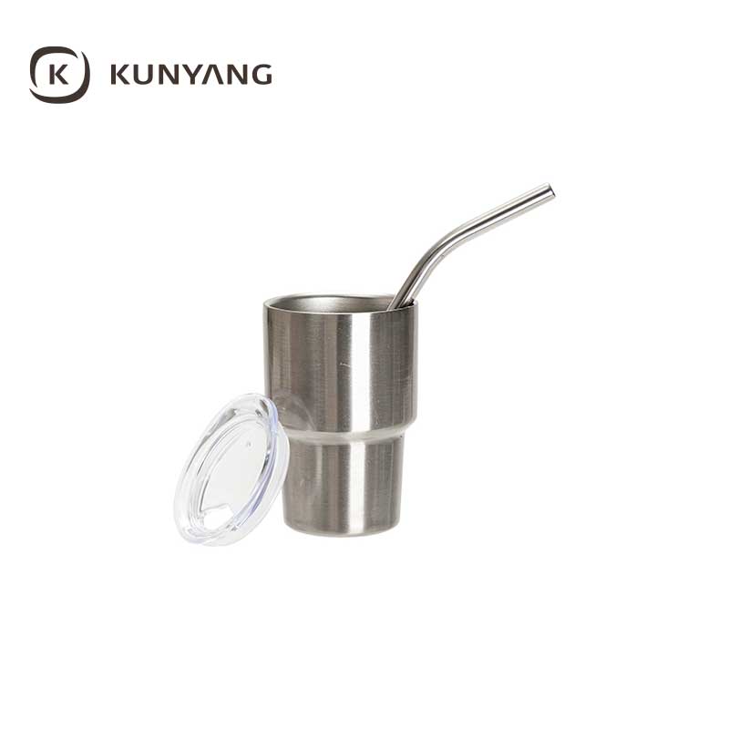 Mini Sublimation Stainless Steel Tumbler Shot Glass with Straw