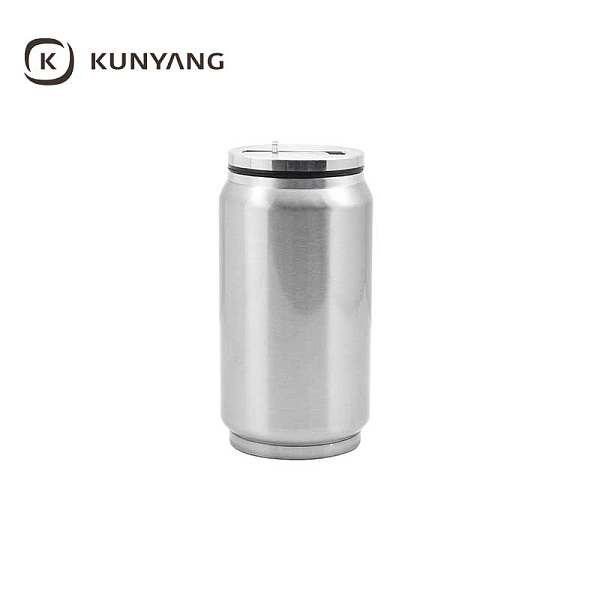10oz Double Wall Stainless Can With Straw