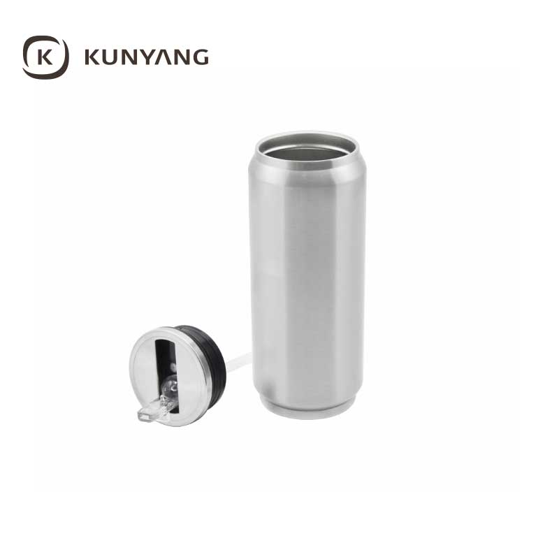 12oz Double Wall Stainless Can With Straw
