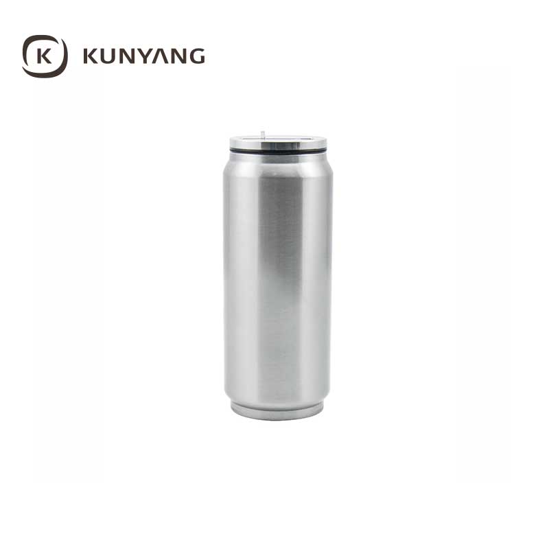 12oz Double Wall Stainless Can With Straw