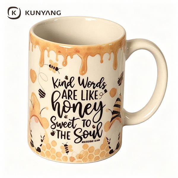 Honey Drip Bee Quote Ceramic Coffee Mug
