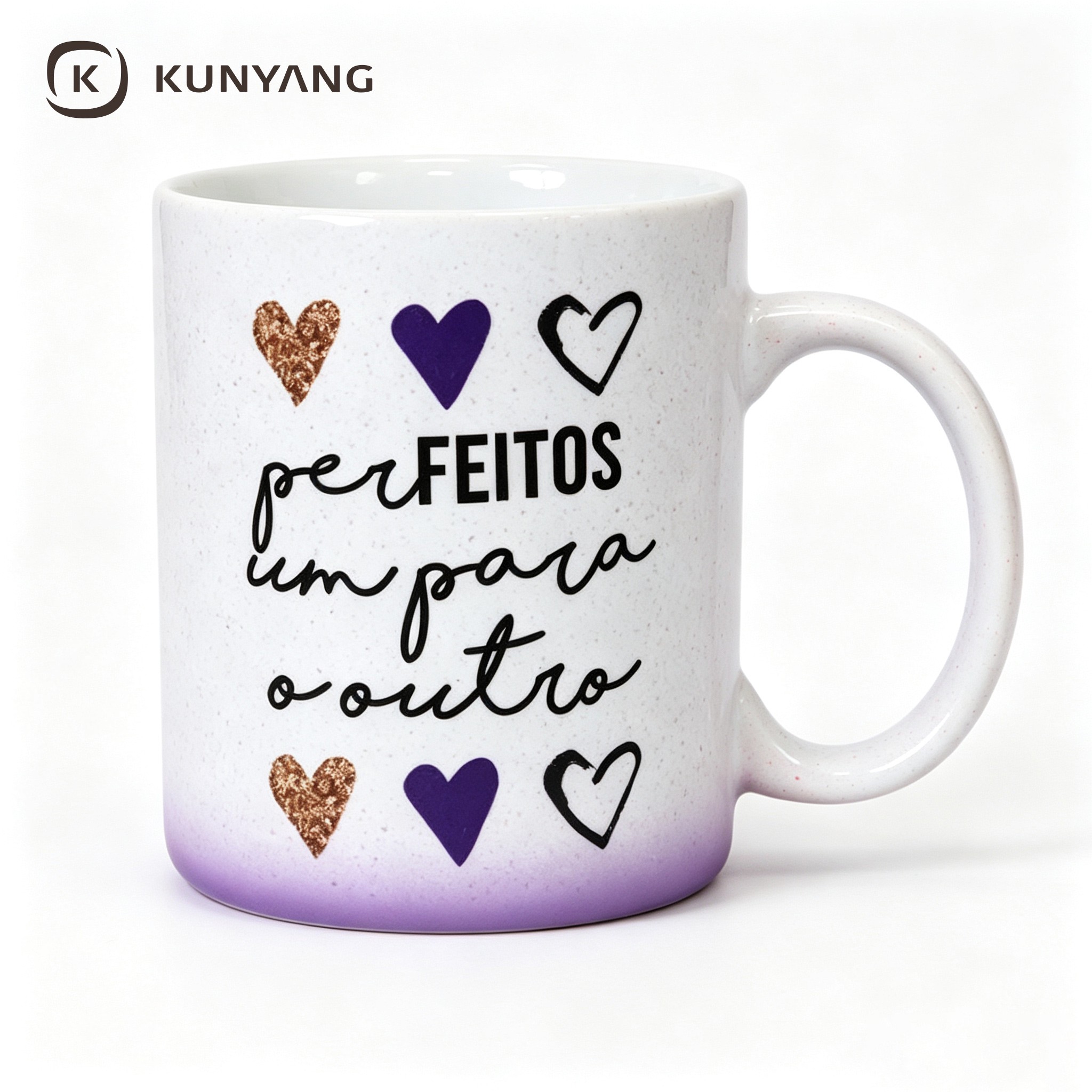 Multicolor Hearts Slogan Mug