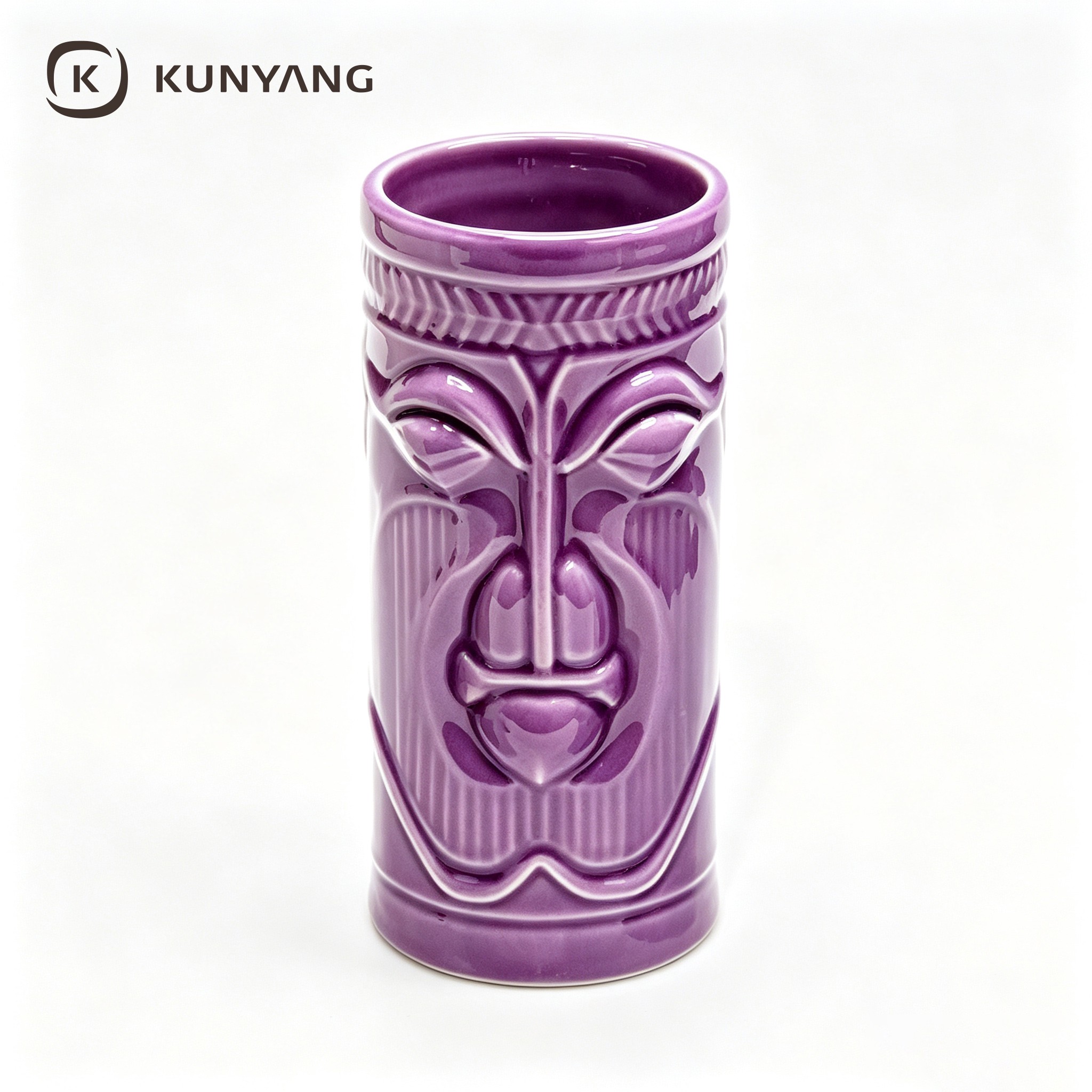Purple Tiki Ceramic Mug