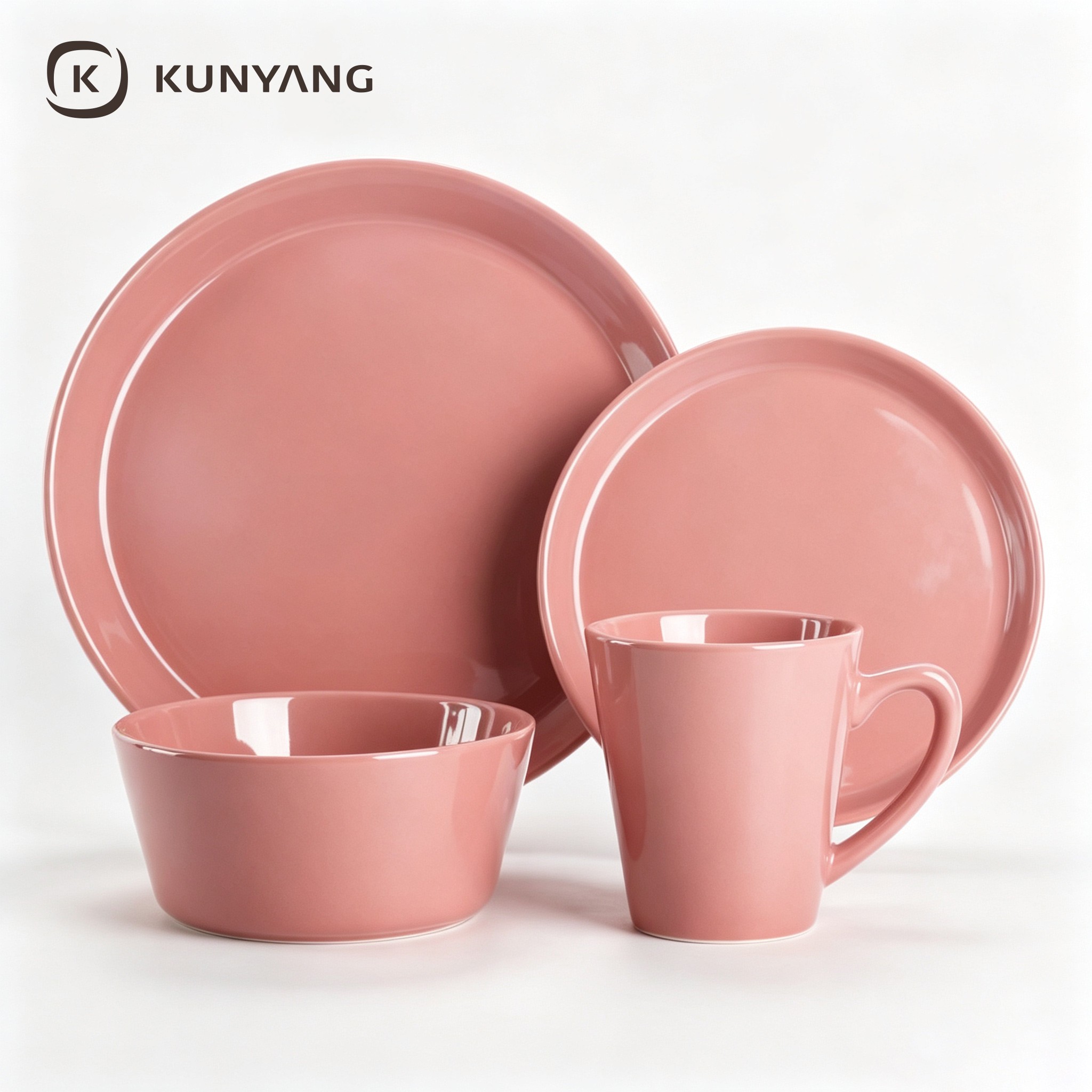 Ceramic Dinner Set Pink