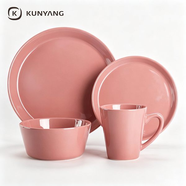 Ceramic Dinner Set Pink