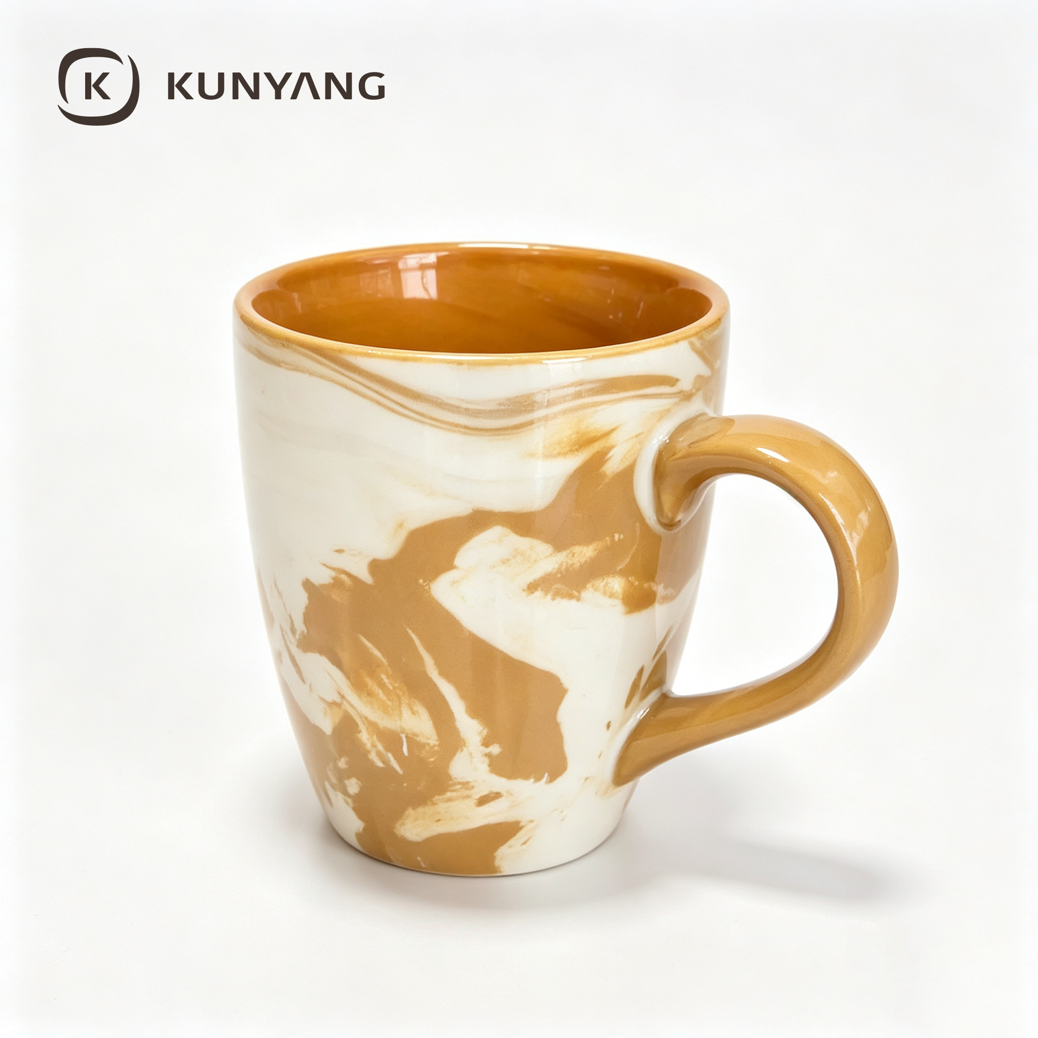 Brown Marble Splatter Glaze Ceramic Mug Brown Marble Splatter Glaze Ceramic Mug