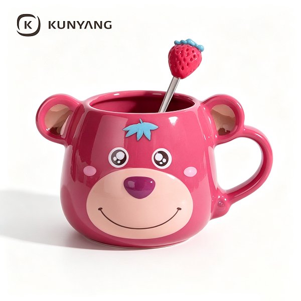 Strawberry Bear 3D Ceramic Mug