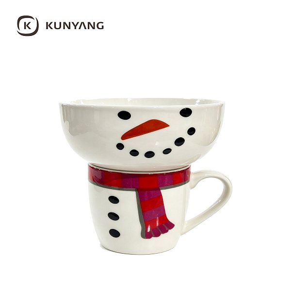 Snowman Stacked Christmas Mug