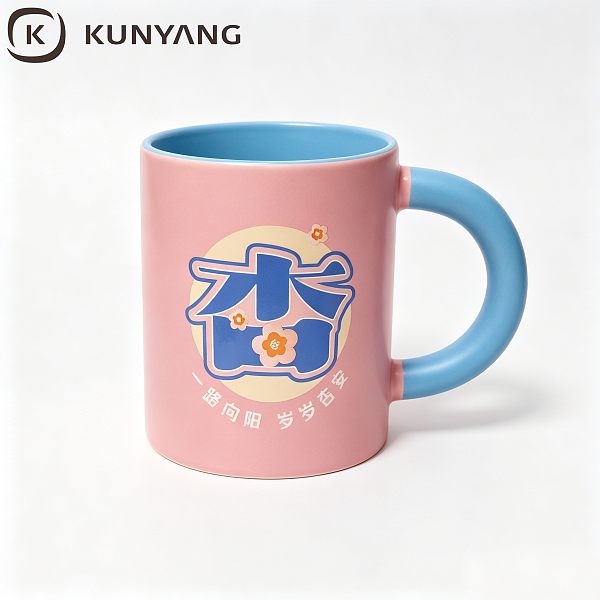 Two-tone Inner Pink Ceramic Mug