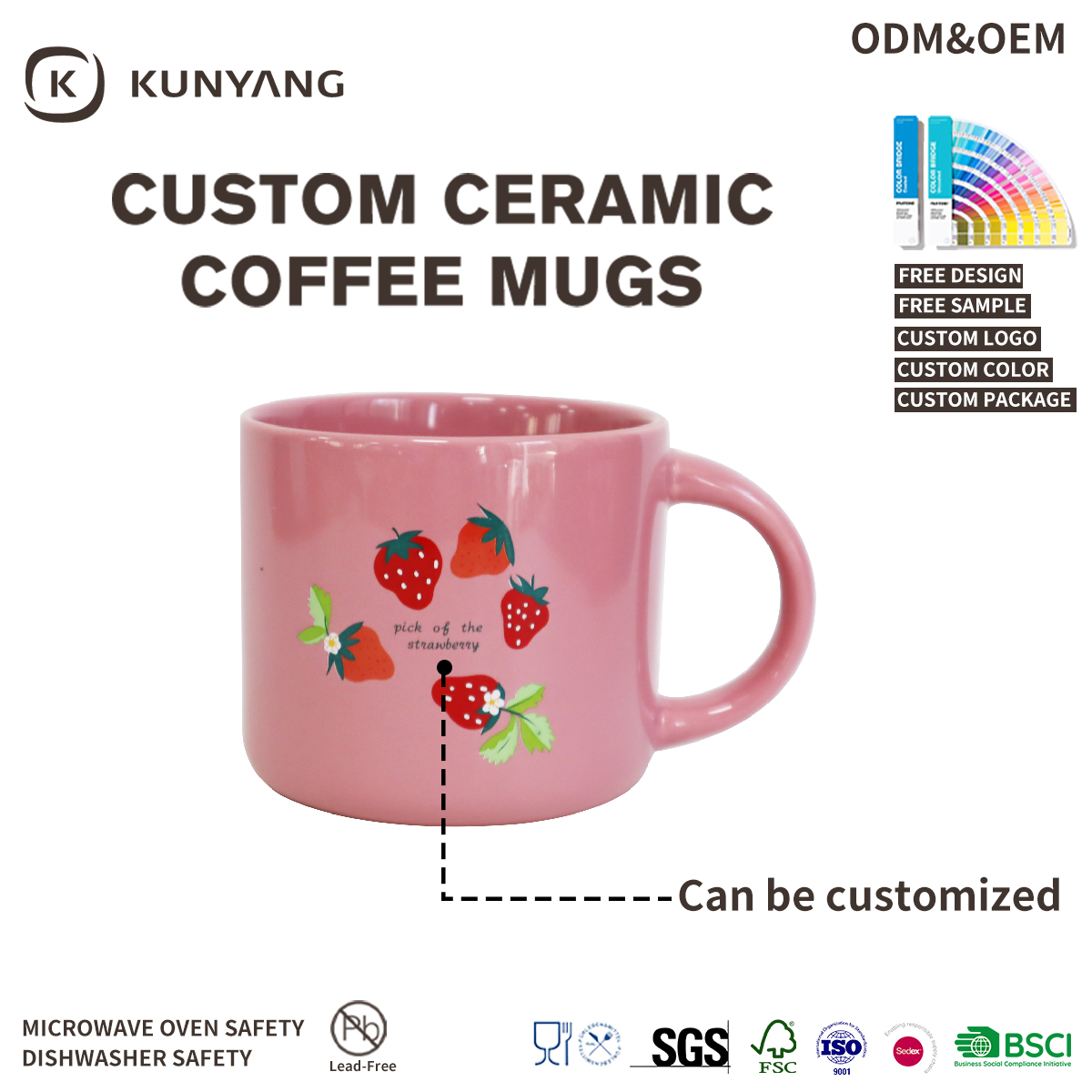 Sweet Fruit Print Ceramic Mug