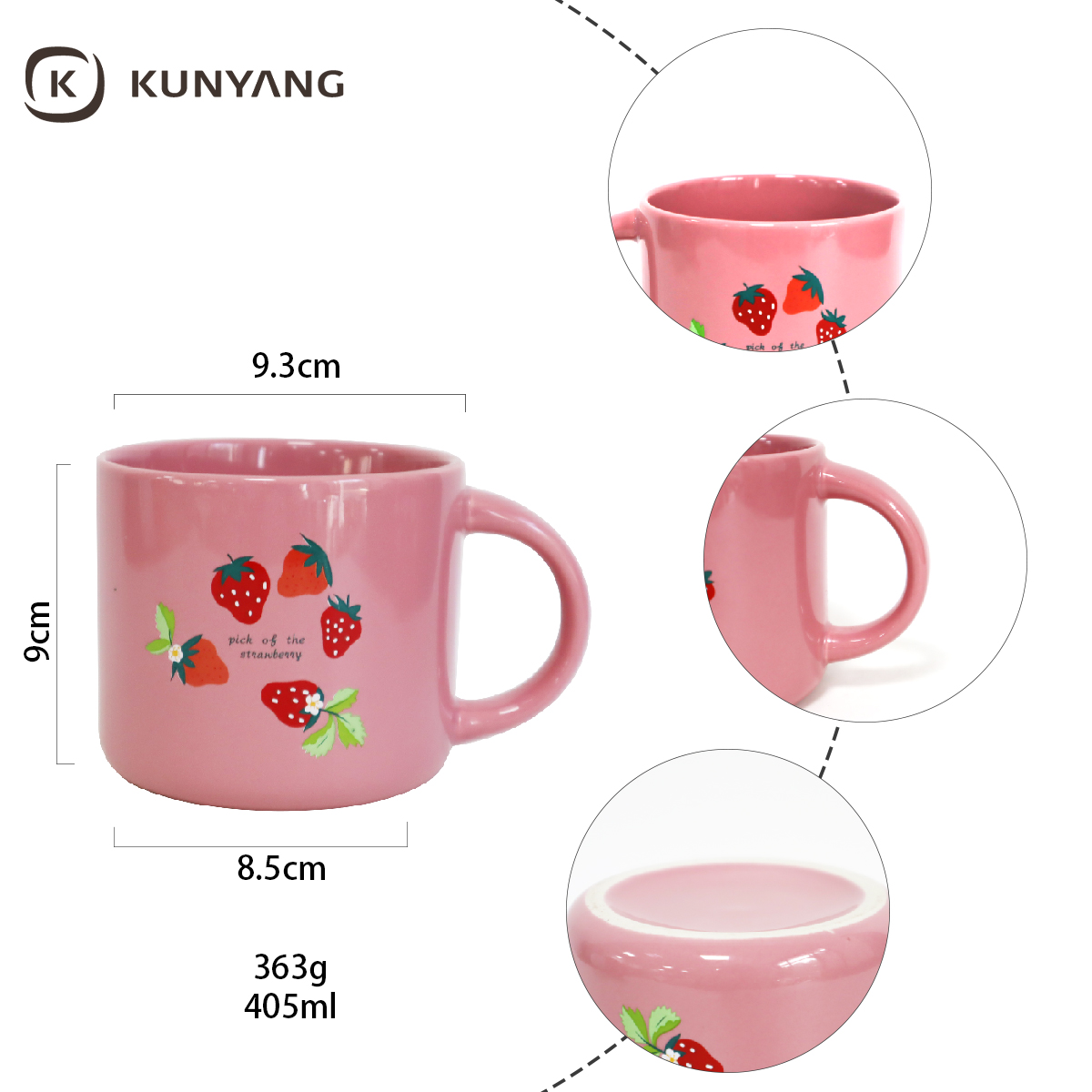 Sweet Fruit Print Ceramic Mug