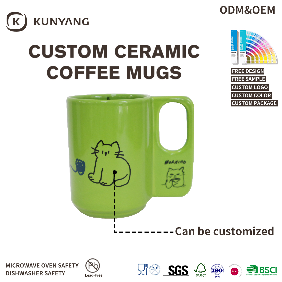 Custom Cartoon Ceramic Coffee Mug