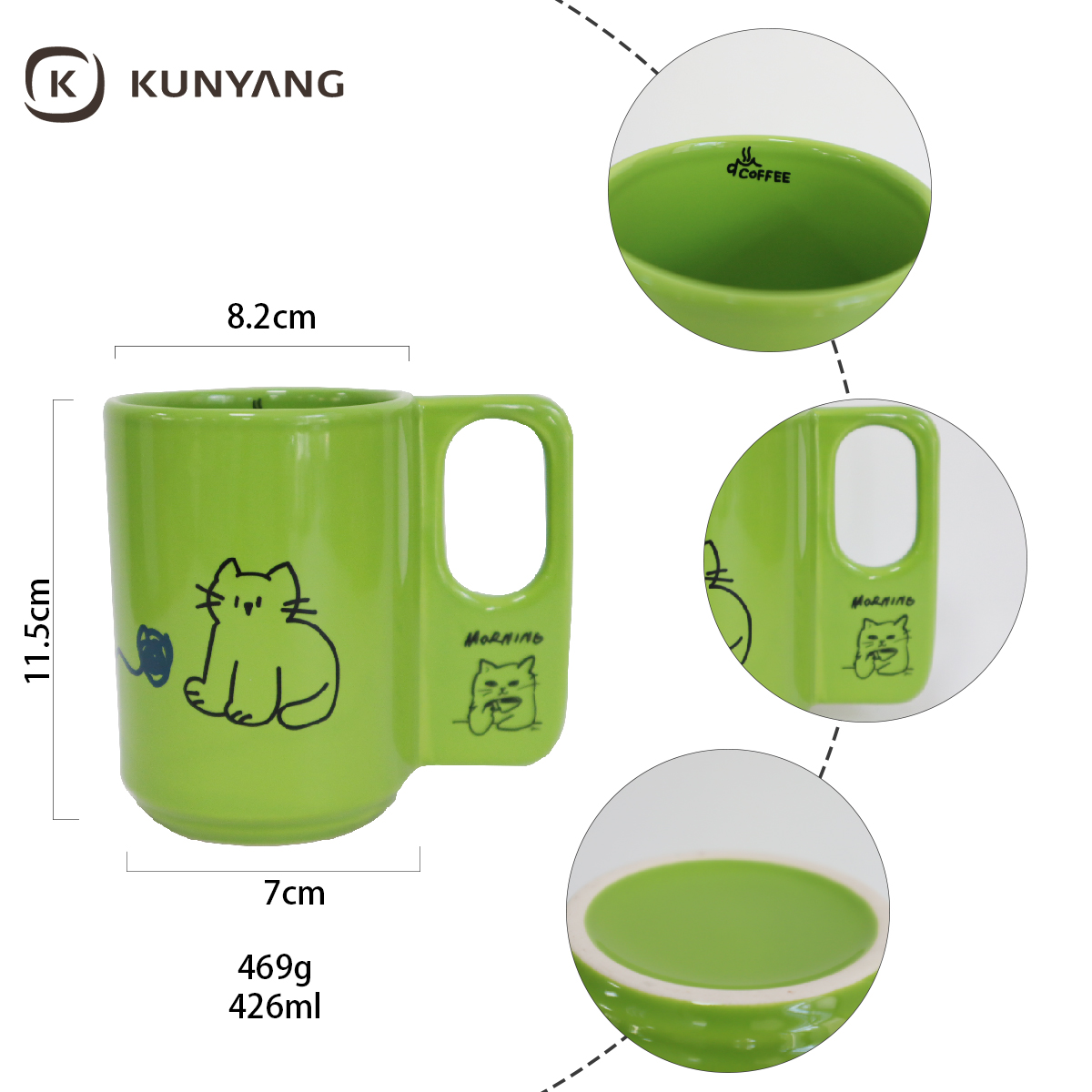Custom Cartoon Ceramic Coffee Mug
