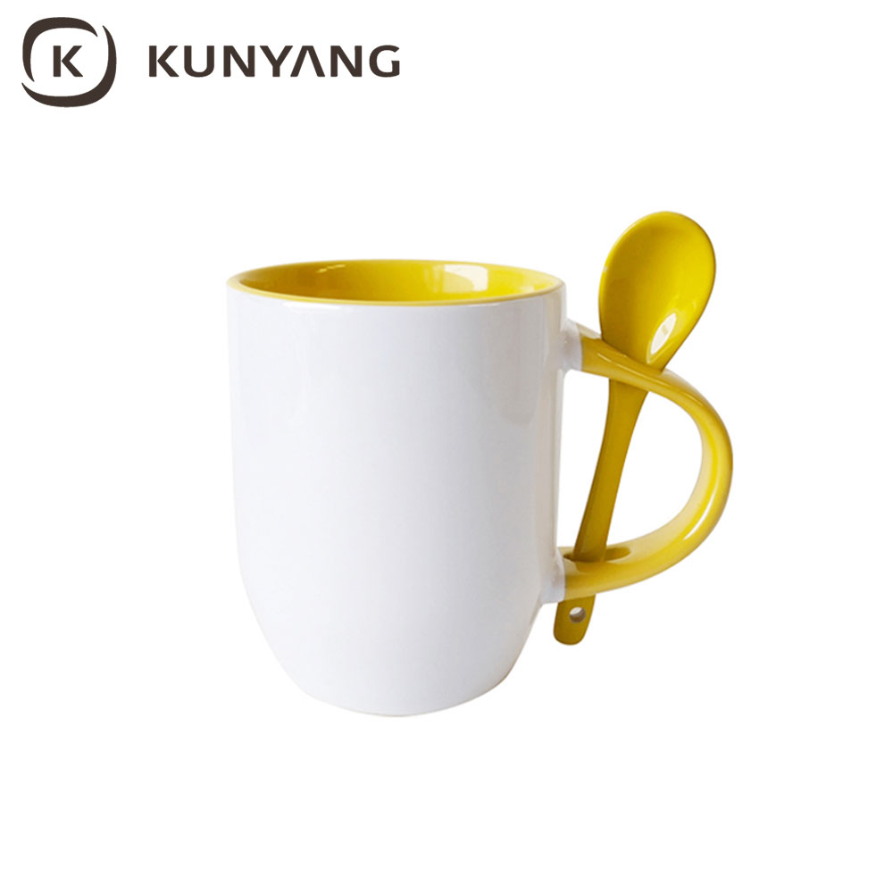 11oz Sublimation Ceramic Mug with spoon