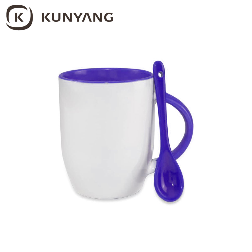 11oz Sublimation Ceramic Mug with spoon