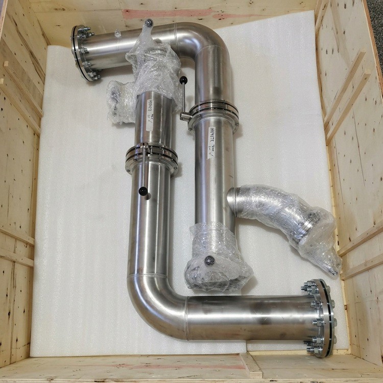 Pressure-Tested 304 Stainless Steel Cooling Pipe Assemblies | Film-Sealed Crate Packaging for Thermal Management