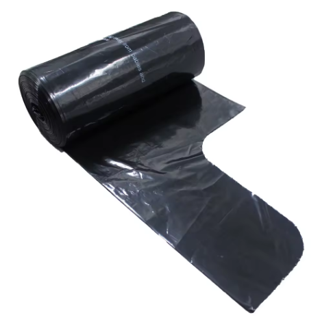 cross tie garbage bag on roll black