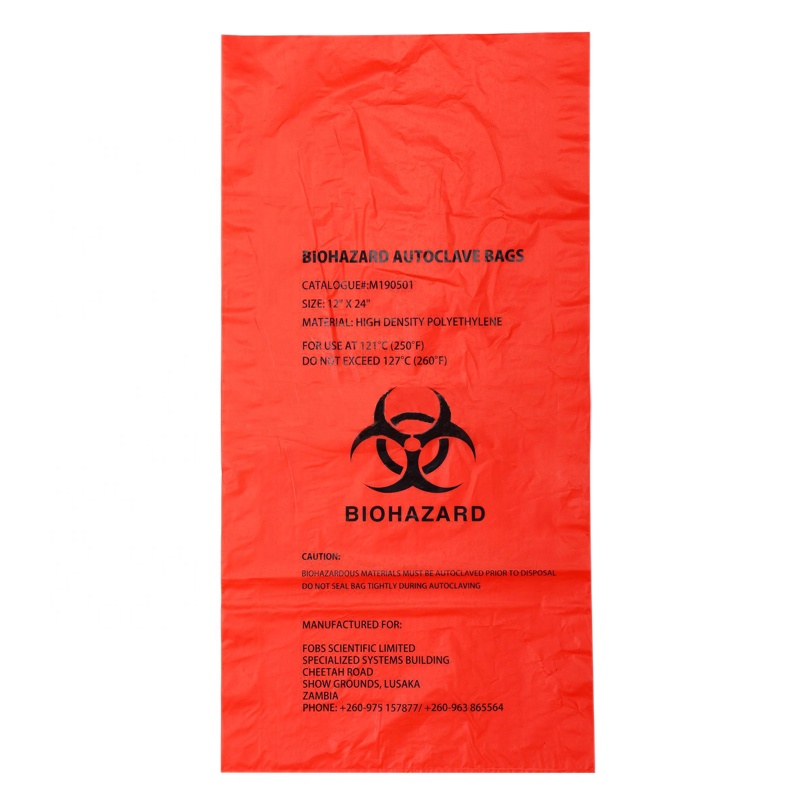red biohazard garbage abg