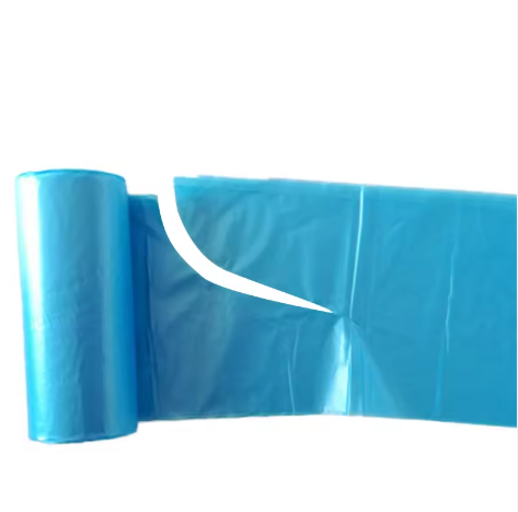 cross tie garbage bag on roll blue