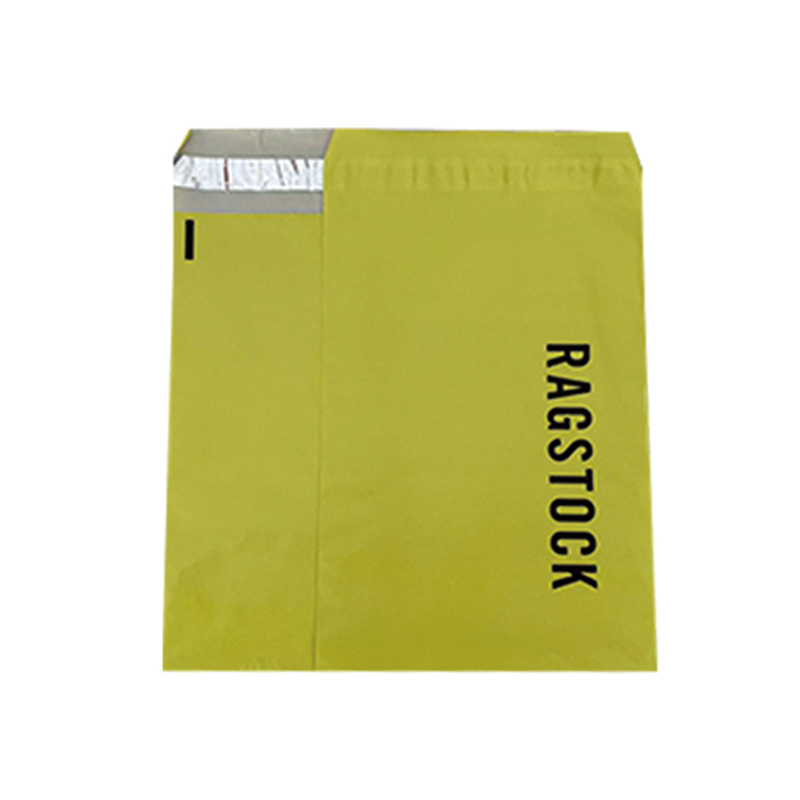yellow printing courier bag