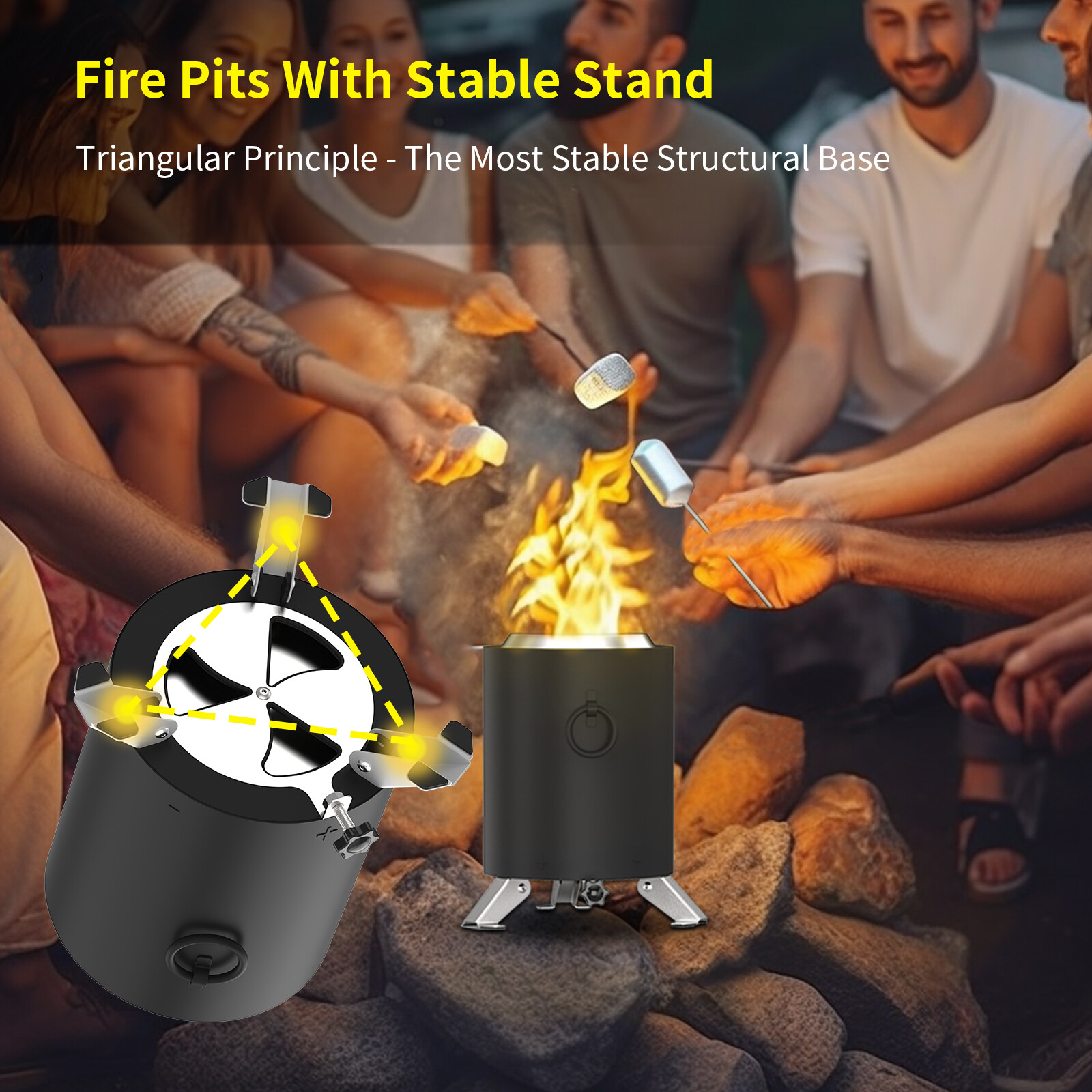 Small stainless steel furnace with black baking paint