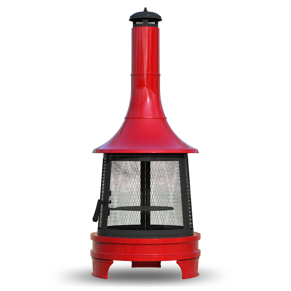 Outdoor barbecue high stove red