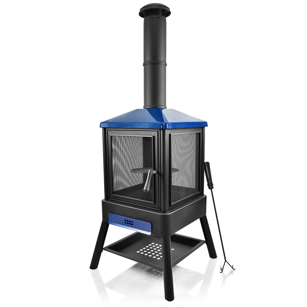 Blue square stove picture