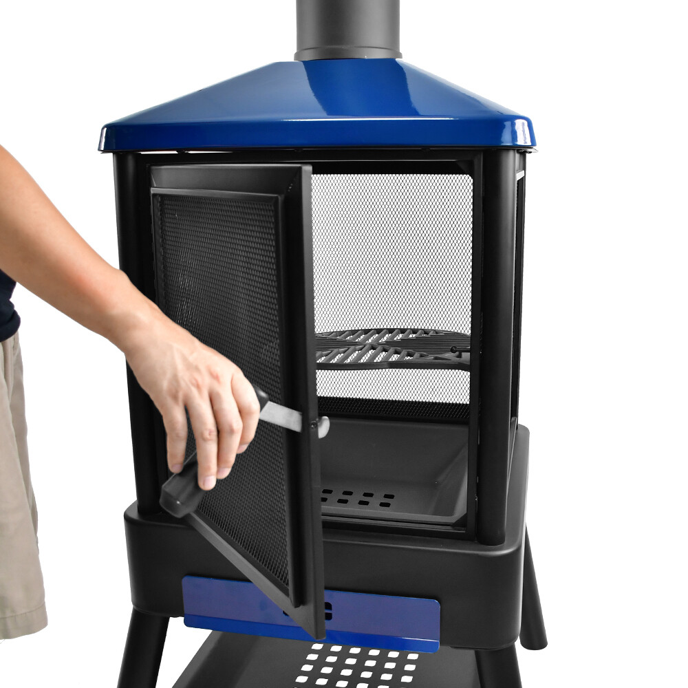 Blue square stove picture