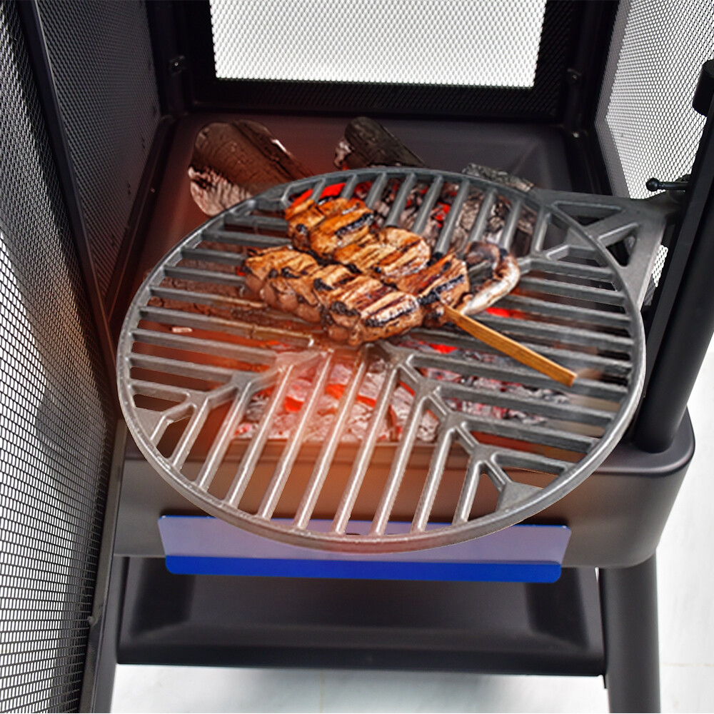 Blue square stove picture