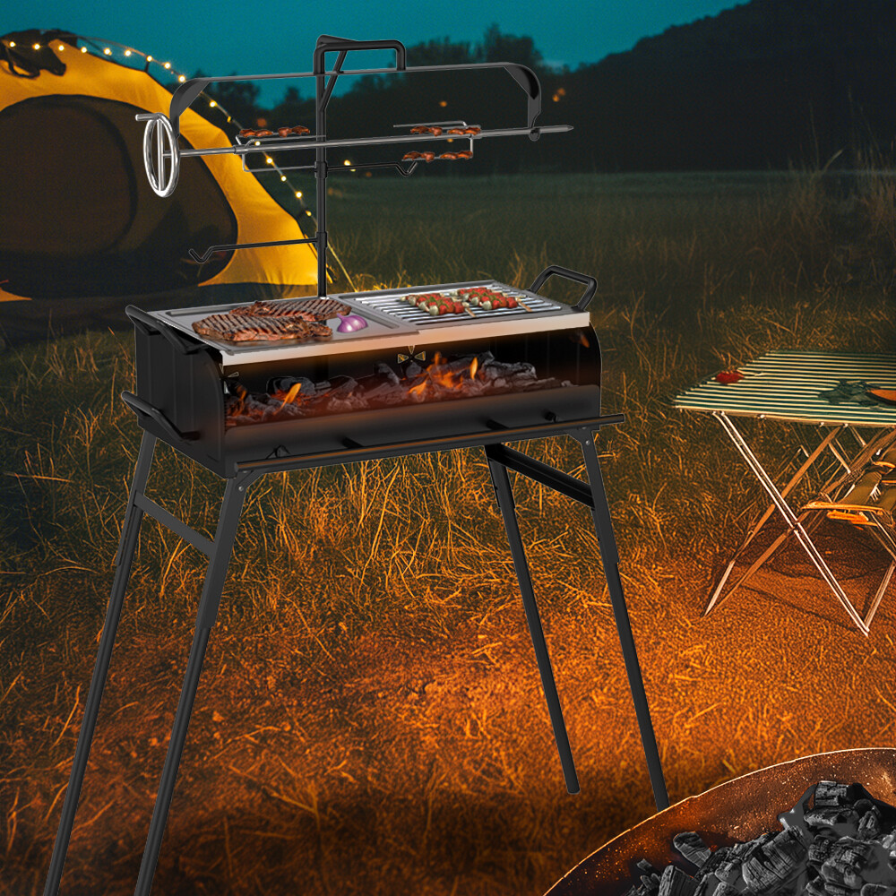 Double-deck barbecue stove