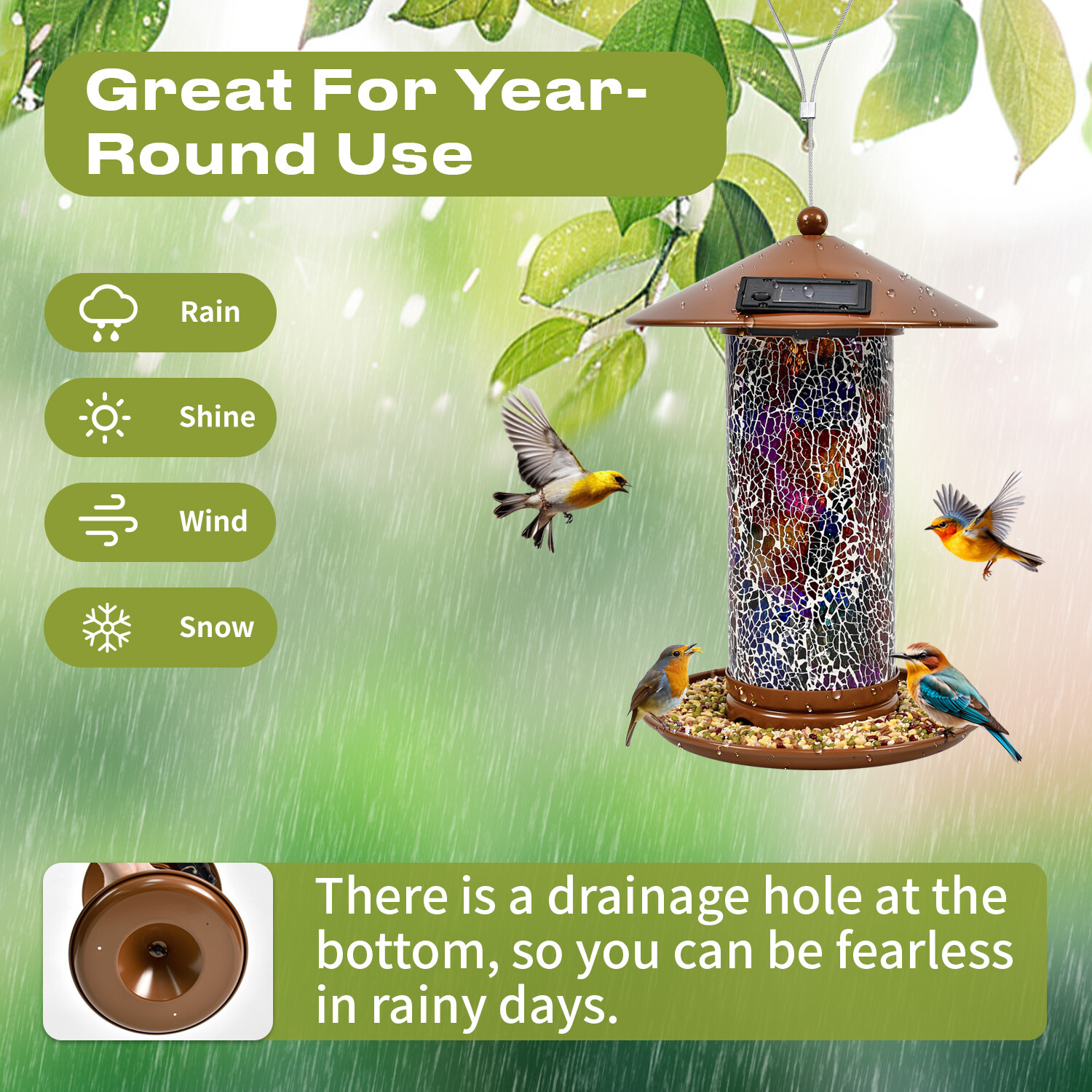 Z Shop solar bird feeder