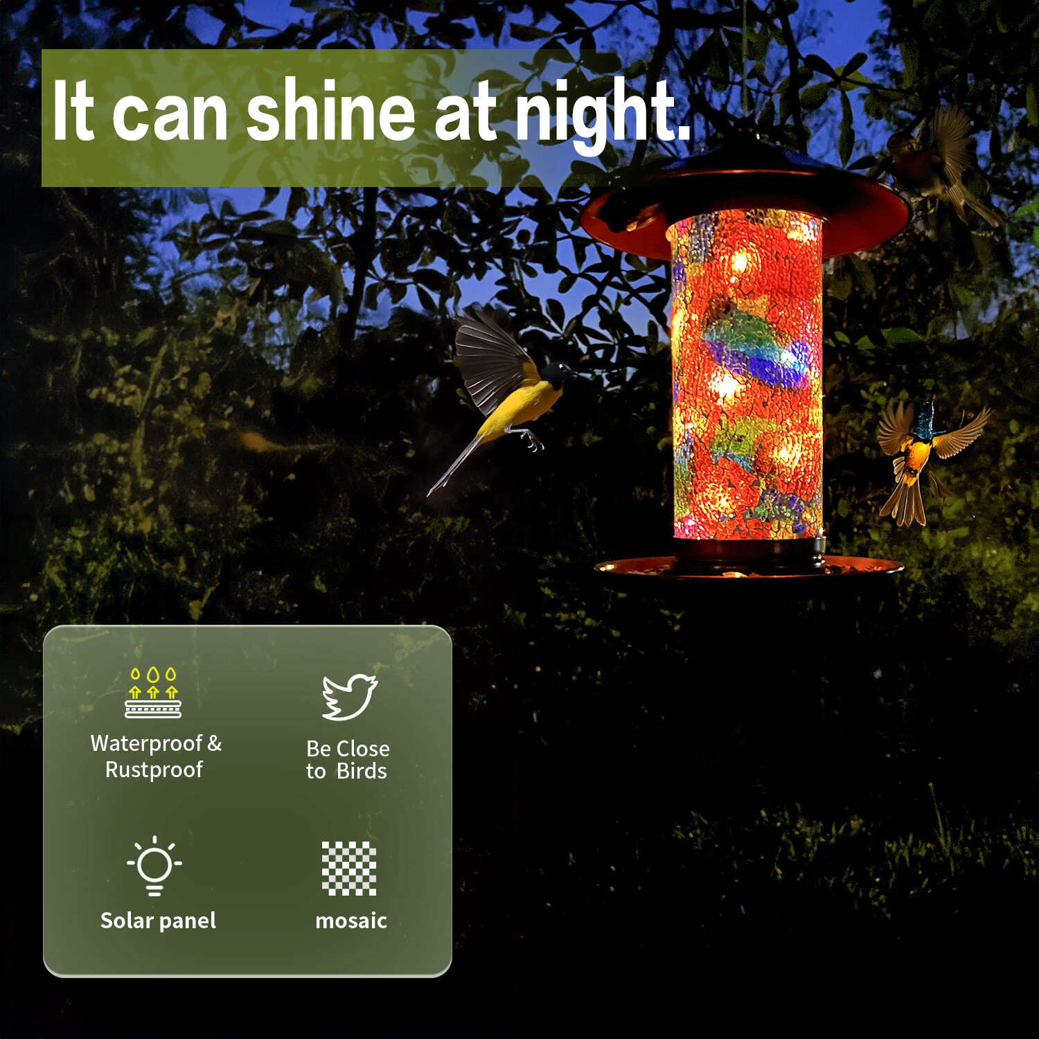 Z Shop solar bird feeder