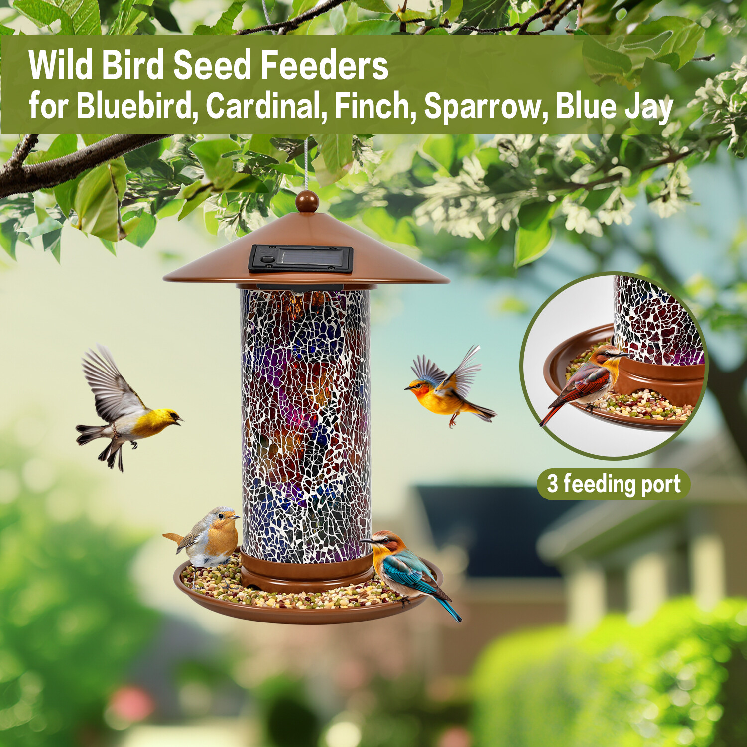 Z Shop solar bird feeder